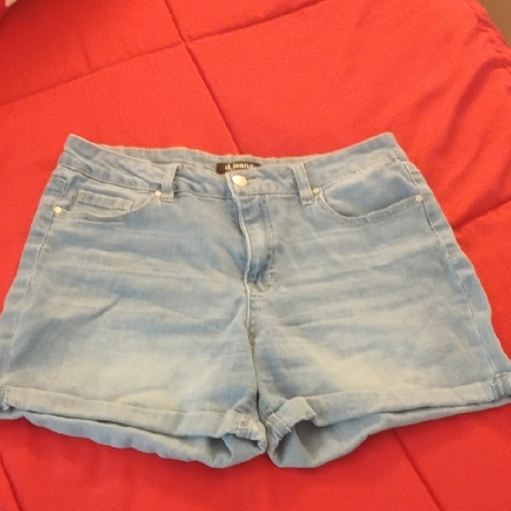 d. jeans Blue Jean Shorts with Cuffed Hem